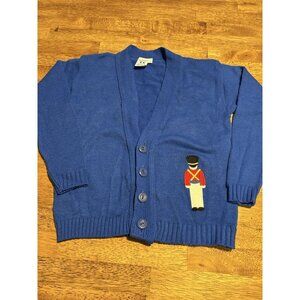 Vintage KELLYS KIDS Nutcracker Soldier Sweater Cardigan Christmas Holiday Size 7